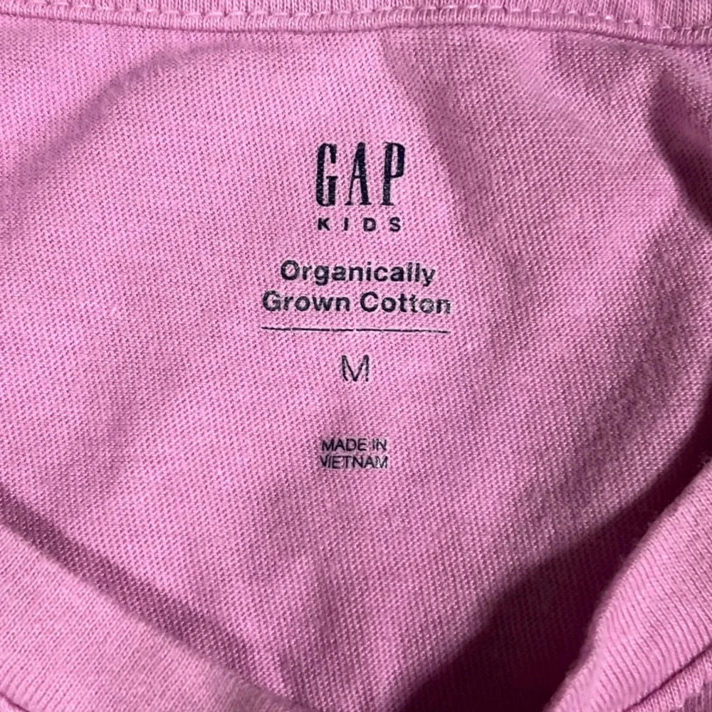 Gap Kids Pink Star Graphic T-Shirt Organically Grown Cotton Size M 8-9